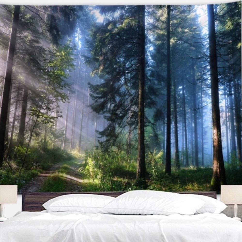 Peaceful California Forest Nature Dorm/Wall Decor/Art/Tapestry 78x60 New